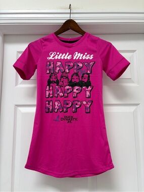 NWOT Duck Dynasty Little Miss Happy Pink Girls' Casual Tee Dress